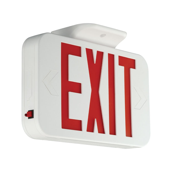 Compass CARG White Thermoplastic LED Exit Sign, AC Only - Universal Face