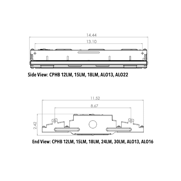 Lithonia Contractor Select CPHB ALO13 14" LED High Bay, 4000K/5000K, 120-347V