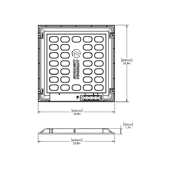 Lithonia Contractor Select CPX 2x2 LED Flat Panel, 3200LM, 80CRI, 120-277V
