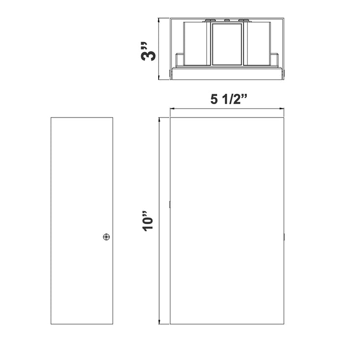 Westgate CREA-56-MCTP Square Trim 14W/18W/24W LED Adjustable Beam Angle Wall Sconce, Power & CCT Selectable