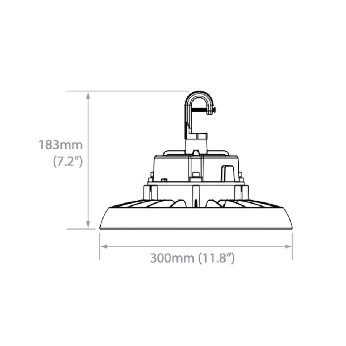 Columbia CRN2 100W/120W/150W LED Round Wet Location High Bay, 2CCT & Lumen Switchable