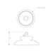 Columbia CRN2 270W LED Round Wet Location High Bay, 4000K, Medium Extra High Lumen, 347–480V