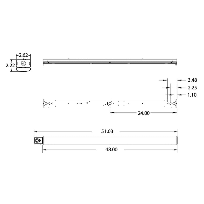 Lithonia CSS 4-ft Watt/CCT Selectable LED Strip Light, Up to 5274 LM, with Low Bay Sensor, MVOLT