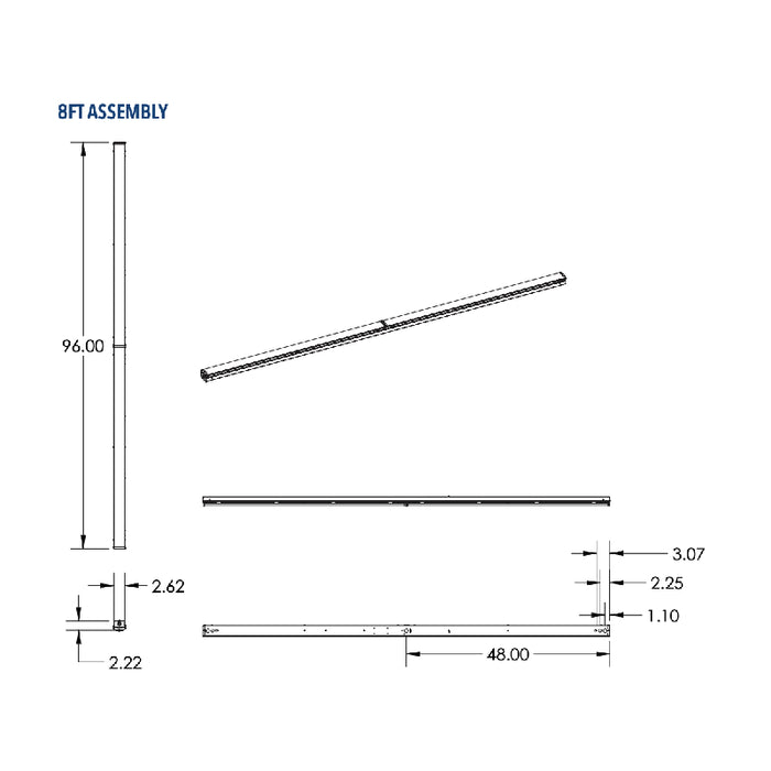 Lithonia Contractor Select CSS 8-ft , Watt/CCT Selectable LED Strip Light, Up to 12046LM, 120-277V