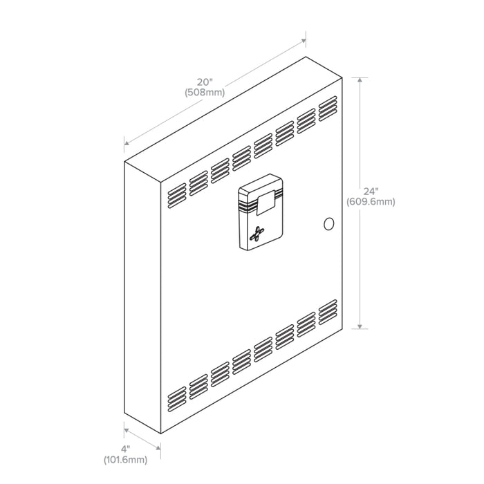 NX Lighting Controls Panels CX162S163LM 16 Relay 120/277V Input, with 16-30A/1P Latching Relays NEMA 1 Surface Enclosure Master