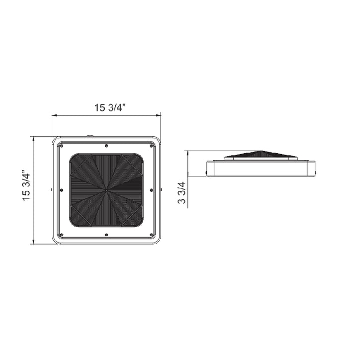 Westgate CXES 40W/60W/80W Square New Concept Garage and Ceiling Lights