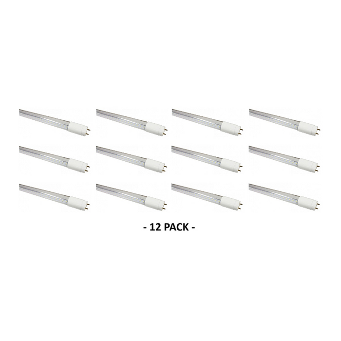 Westgate 4-Ft 15W T8 LED Tube Clear Glass, 3000K, 12-Pack