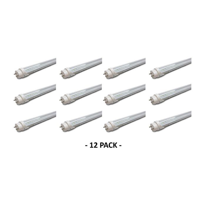 Westgate 4-Ft 18W T8 LED Tube Clear Glass, 4000K, 12-Pack