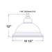 Westgate DAB-SOL-A16 50W LED Solar Designer Area Bell Light System, 3CCT Selectable, 120-277V