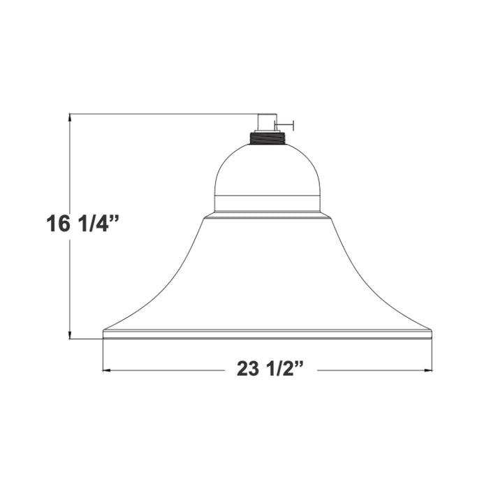 Westgate DAB-SOL-B23 50W LED Solar Designer Area Bell Light System, 3CCT Selectable, 8000lm, 120-277V