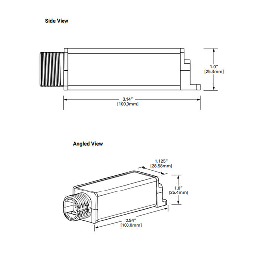 WaveLinx DAC-DC1 DALI Digital to Analog Converter - Wiring Exits with Line Voltage Wiring for Class 1 Installations of the Two Wire Communications Bus