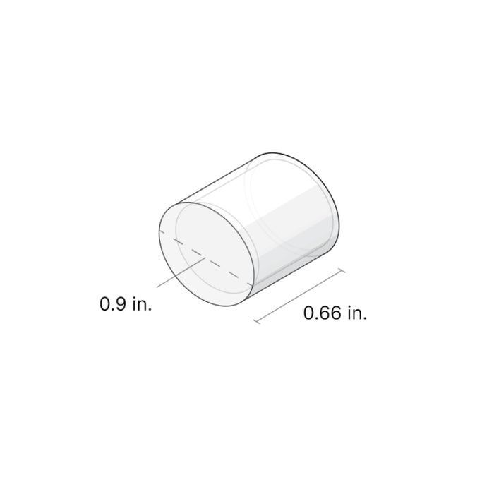 Diode LED Linaire Flex Tube 360 End Cap, 2-Pack
