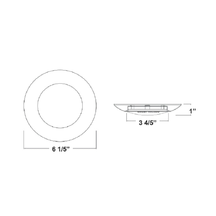 Westgate DLSE4 6" 9W LED Disc Light, MCT5
