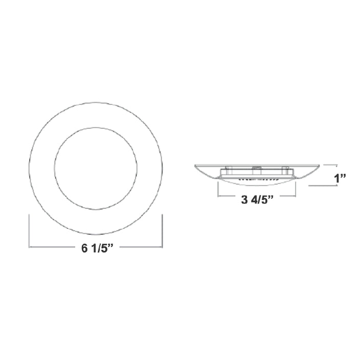 Westgate DLSN4 4" 10W LED J-Box Mounting Disc Light, 2700K