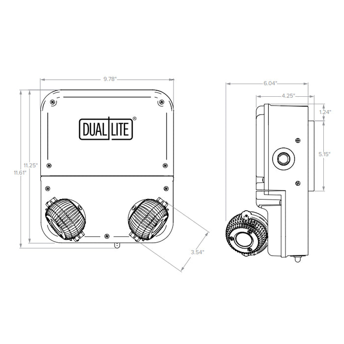 Dual-Lite DYN6I Dynamo 6W LED Emergency Light, Spectron Self-Diagnostics, Wet Location