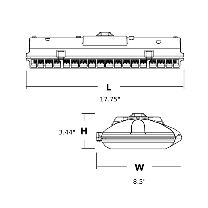 Lithonia DSXPG LED Outdoor Parking Garage Canopy Light, 5000K