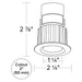 Elco E1L02 Oak 1" Round Recessed Downlight