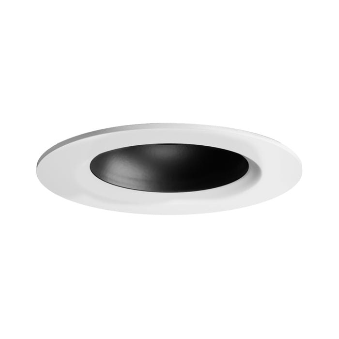 Elco E1L02 Oak 1" Round Recessed Downlight-Black with White Trim