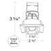 Elco E1L22 Oak 1" Square Recessed Pull Down