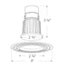 Elco E1L61 Oak 1" Trimless Round Recessed Downlight