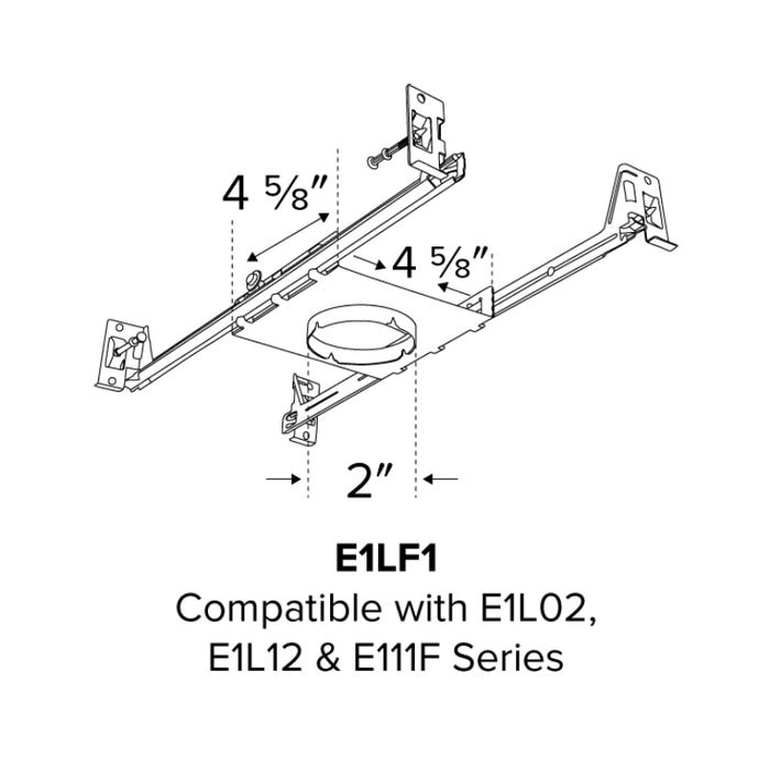 Elco E1LF1 New Construction Frames for Oak Recessed Downlight