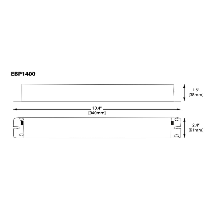 Sure-Lites Fluorescent EBP Series 3.8W, 1400 Lumens, Emergency Battery Pack