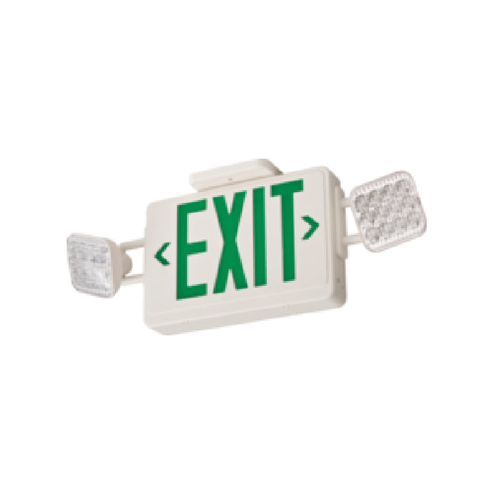 Lithonia Contractor Select ECRG LED Emergency Light/Exit Combo with remote capacity, Square Lamp Heads