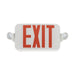 Lithonia Contractor Select ECRG LED Emergency Light/Exit Combo, Red/Green Selectable, Round Lamp Heads - White
