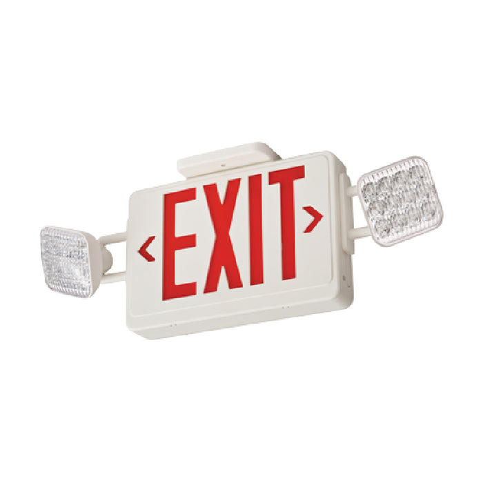 Lithonia Contractor Select ECRG LED Emergency Light/Exit Combo with remote capacity, Square Lamp Heads