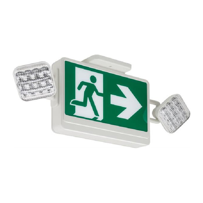 Lithonia ECRM LED Running Man Emergency Light/Exit Combo, High-output NiCad Battery - White