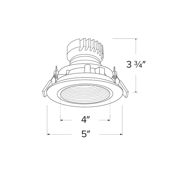 Elco EKCL4193 Pex 4" Diecast Round Adjustable Baffle