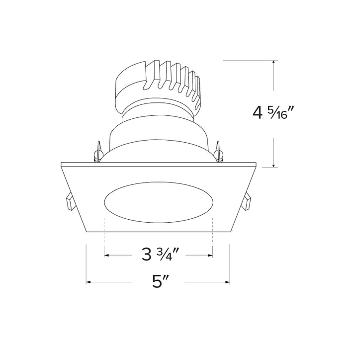 Elco EKCL4218 Pex 4" Square Deep Reflector