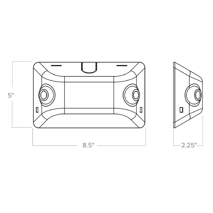 Dual-Lite EV2 1W LED Architectural Emergency Light, Self-Diagnostics