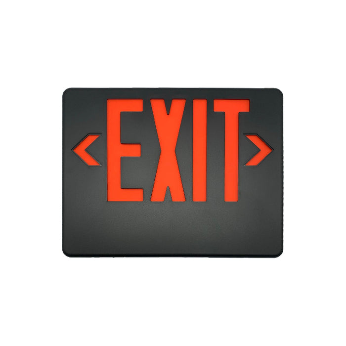 Dual-Lite EVCHLU High Lumen LED Combination Exit/Emergency Light, Universal Face, No Lamp-Heads