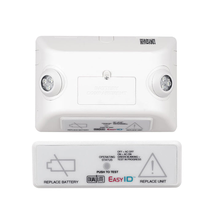 Dual-Lite EVHC12ID-06L 12W High Lumen LED Emergency Light, EasyID Status Panel with Battery Compartment, 6W LED Lamps (Copy)