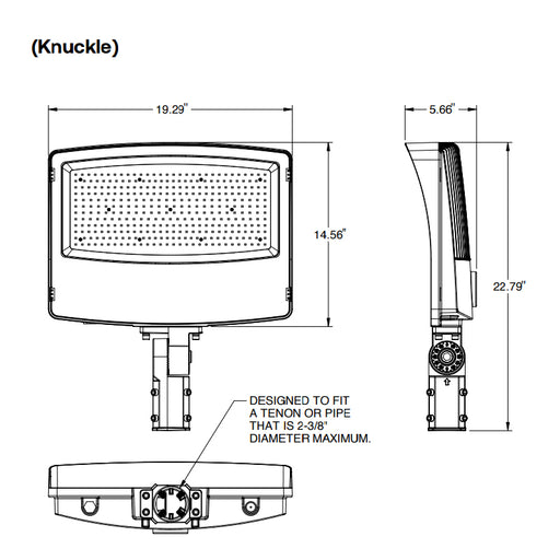Evolve EFP1200WLSCS 130W/160W/200W LED Flood Light, 3000K/4000K/5000K Selectable, up to 30953 Lumens, 120-347V