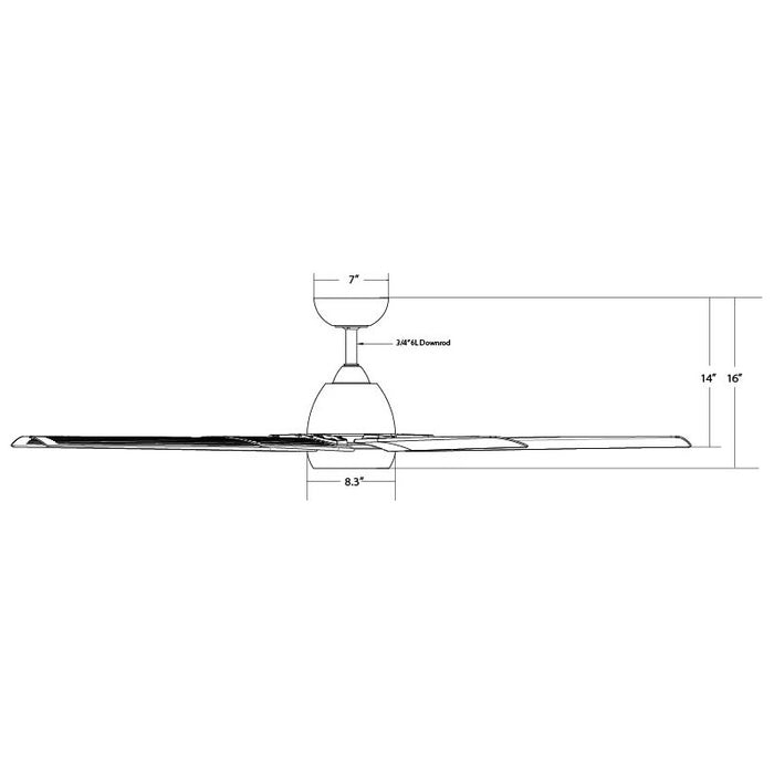 WAC F-064 Mocha XL 66" Smart Ceiling Fan