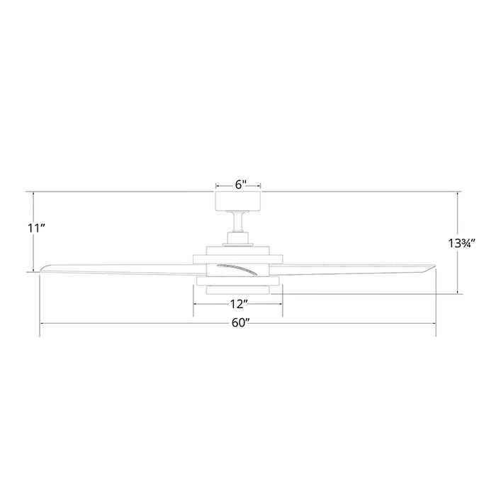 WAC F-068L Geos 60" Smart Ceiling Fan with LED Light Kit
