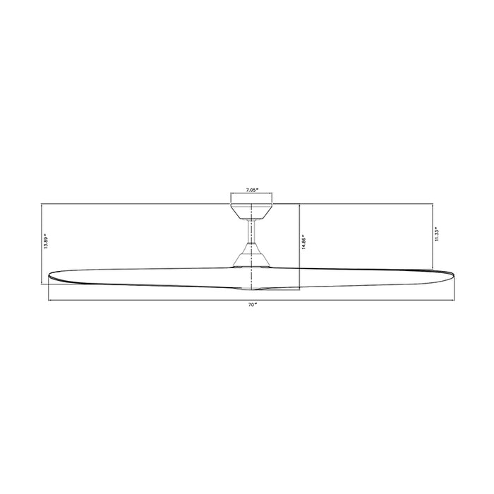 WAC F-089 Malibu 70" Smart Ceiling Fan
