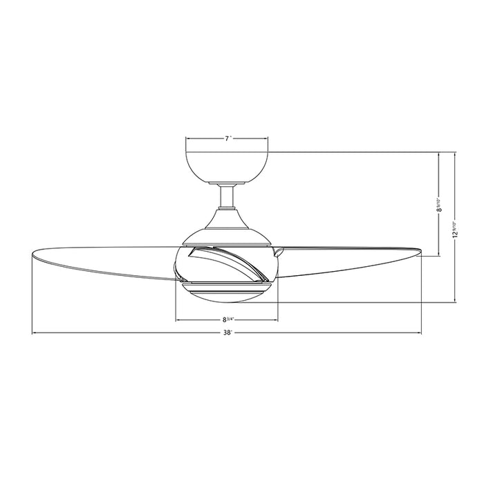 WAC F-094L Loft 38" Smart Ceiling Fan with LED Light Kit