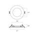 Lightolier FD4R7ESCT1W 4" 11W LED Round Flat Downlight, CCT Selectable