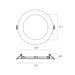 Lightolier FD6R11ESCT1W 6" 15W LED Round Flat Downlight, CCT Selectable