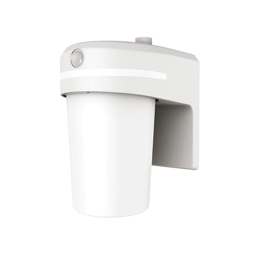 Halo FE10A35GLM 13.6W LED Wall Sconce with Photocell, 3500K, 1000 Lumen, 120V, Glow Ring with Motion Sensor and Dusk-to-Dawn Sensor - White