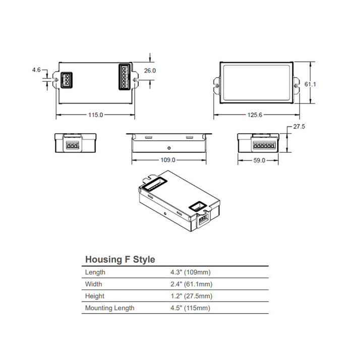 eldoLED Contractor Select FieldSET OTI 40W LED Compact Driver, Housing F Style