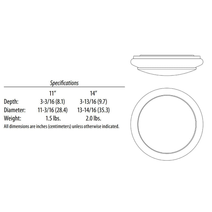 Lithonia FMBANL 11" Bandon LED Flush Mount