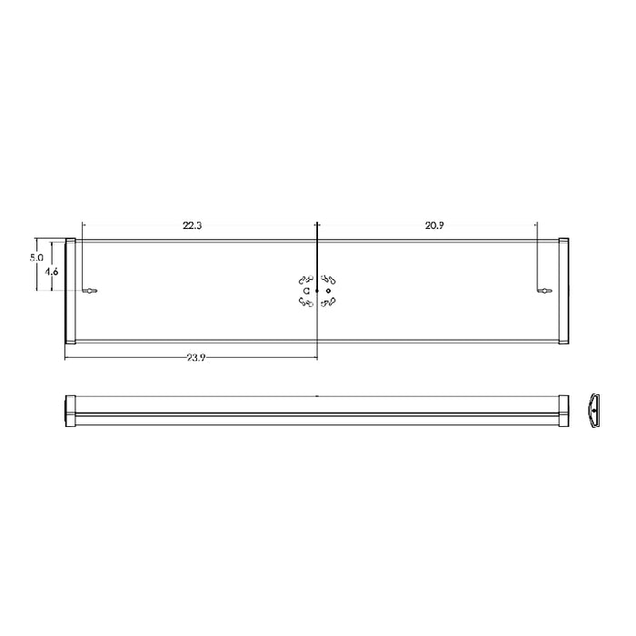 Lithonia Contractor Select FML4W 4-ft 53W LED Wide Body Wrap, 4000K, 5000 Lumens, Dimmable, 129-277V