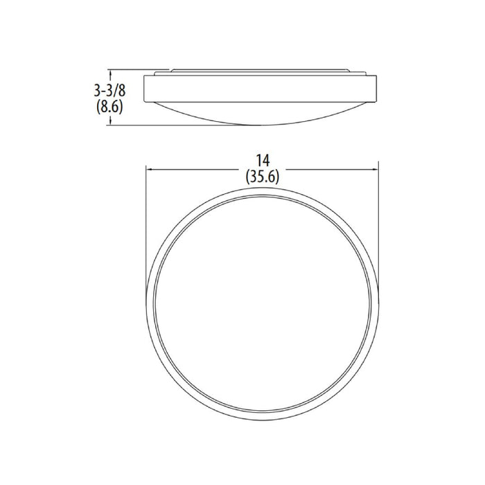 Lithonia FMLACL 14" Lacuna LED Flush Mount