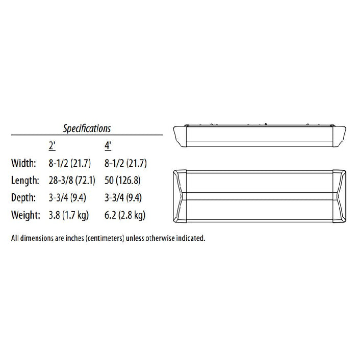 Lithonia FMLBDRL Bouldercrest 48" LED Linear Flush Mount