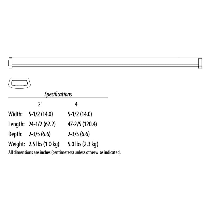 Lithonia Contractor Select FMLWL 2-ft 29W LED Wrap, 3000 LM, 120-277V