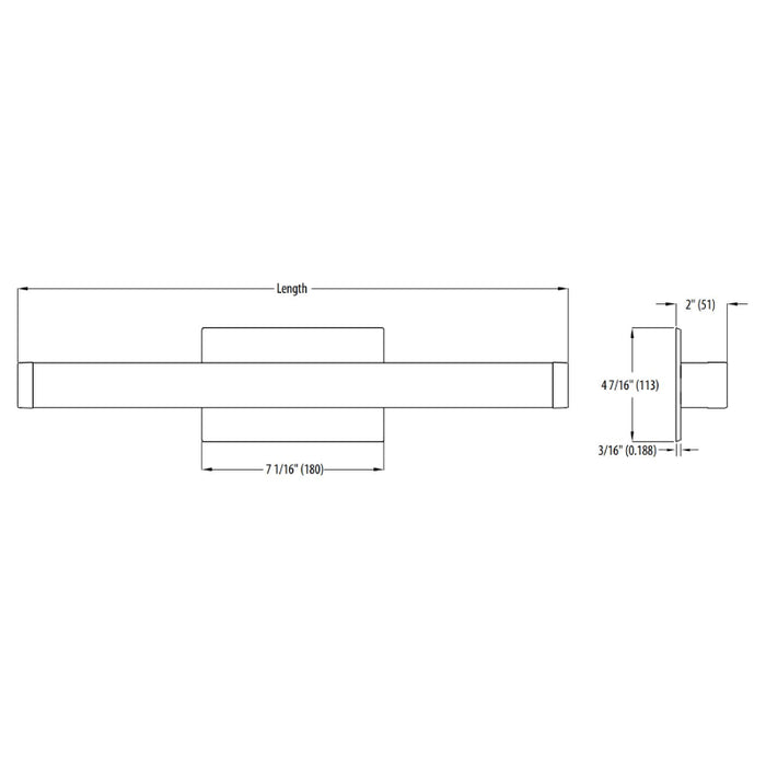 Lithonia Contractor Select FMVCSL 24" Contemporary Square Vanity